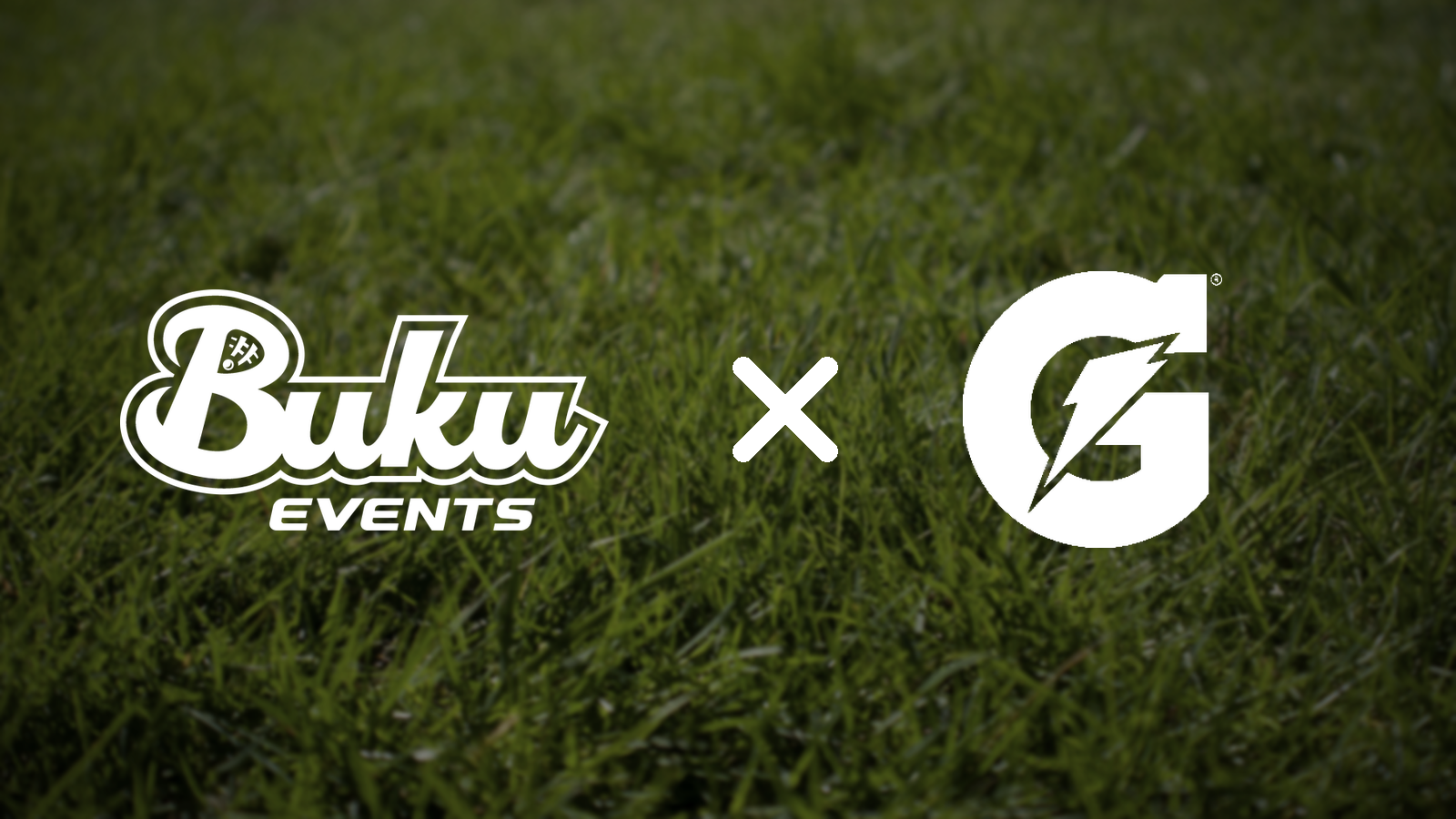 Buku Events and Gatorade logos over a lacrosse field