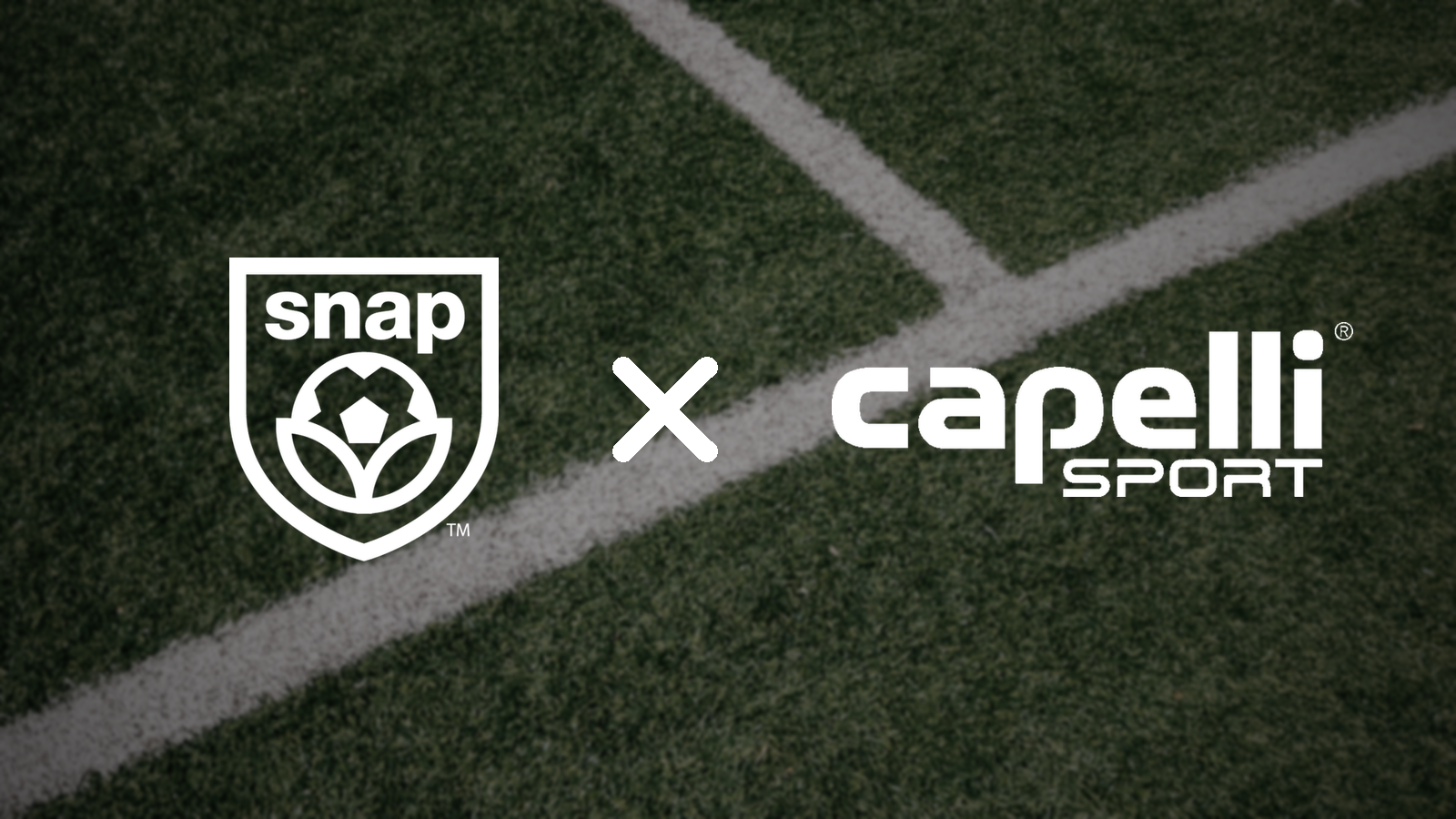 Snap Soccer and Capelli Sport logos over a soccer pitch